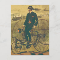 Vintage Giant Tricycle Gentleman Moustache Funny