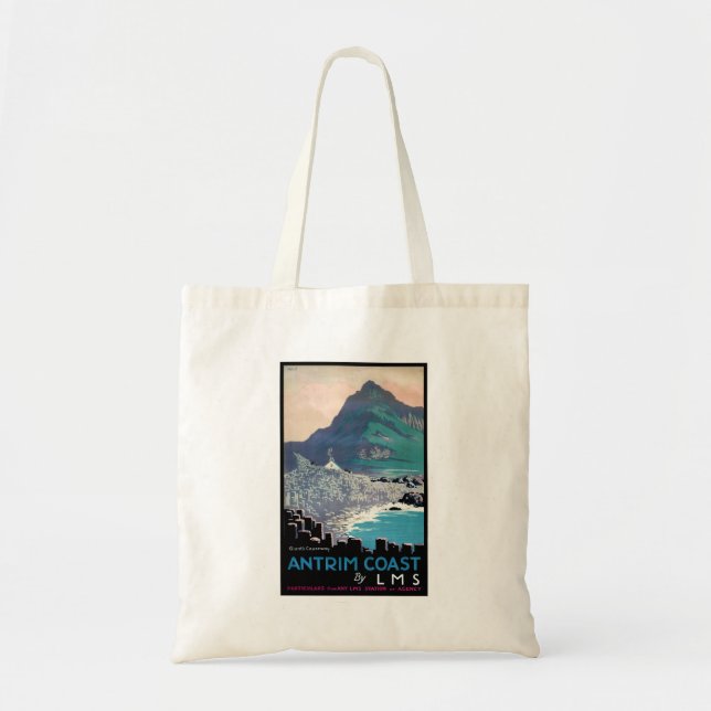 Vintage Giants Causeway Antrim Coast Ireland Tote Bag (Front)