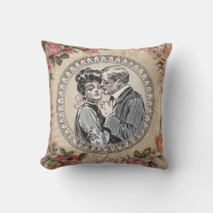 Vintage Gibson Girl Antique Love Wedding Valentine Cushion