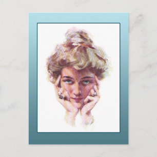 Vintage Gibson Girl Style Illustration Cards