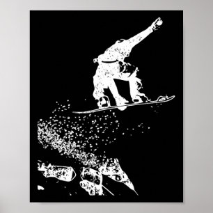 Vintage Gift For Snowboarder Wintersport Design Sn Poster