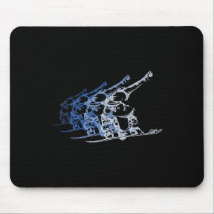 Vintage Gift For Snowboarder Wintersport Retro Sno Mouse Pad