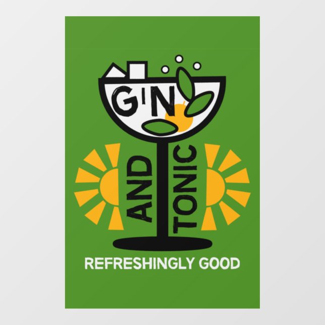 Vintage Gin And Tonic Art (Sheet)