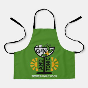 Vintage Gin And Tonic Art Apron