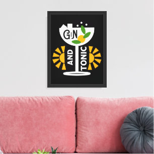 Vintage Gin And Tonic Art Canvas Print