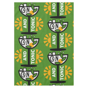 Vintage Gin And Tonic Art Tablecloth