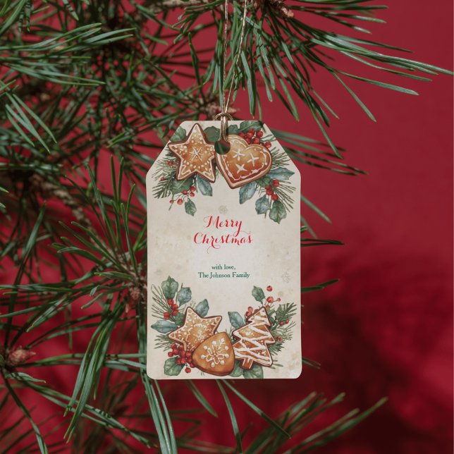 Vintage Gingerbread Cookie Christmas Gift Tags (Creator Uploaded)
