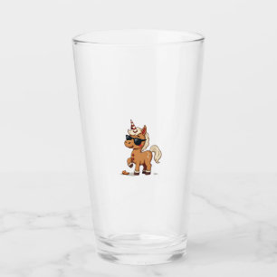 Vintage Gingerbread Unicorn with Sunglasses Christ Glass