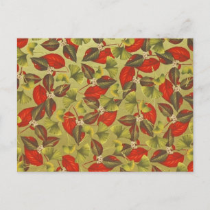 Vintage Ginkgo Postcard