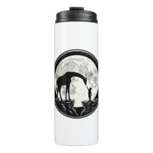 Vintage Giraffe and Child Moon Silhouette Shirt_1 Thermal Tumbler