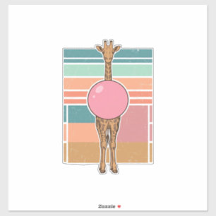 Vintage Giraffe Bubblegum Engraving Shirt Design_1