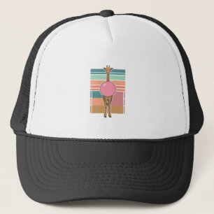 Vintage Giraffe Bubblegum Engraving Shirt Design_1 Trucker Hat