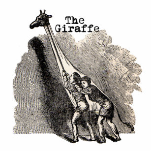 Vintage Giraffe Costume Standing Photo Sculpture
