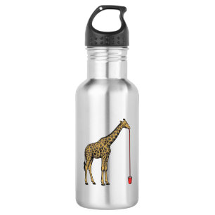 Vintage Giraffe Drinking Straw Vector Design_1 532 Ml Water Bottle