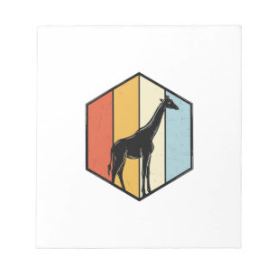 Vintage Giraffe Geometric Safari Vector Shirt_1 Notepad