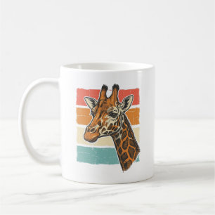 Vintage Giraffe Head Retro Sunset Vector Design_1 Coffee Mug