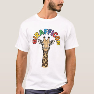 Vintage Giraffe Icon Cute Animal Shirt Design_1