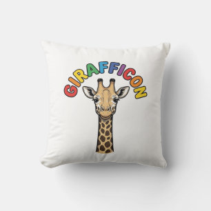 Vintage Giraffe Icon Cute Animal Shirt Design_1 Cushion