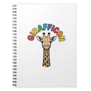 Vintage Giraffe Icon Cute Animal Shirt Design_1 Notebook