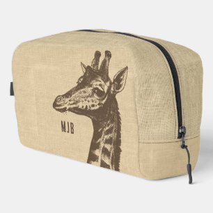 Vintage Giraffe Illustration Dopp Kit