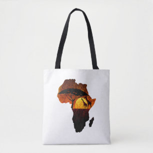 Vintage Giraffe Map Dad South Animals Safari Tote Bag