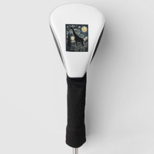 Vintage Giraffe Starry Night Engraving Shirt_1 Golf Head Cover