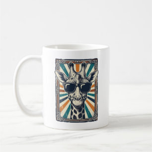 Vintage Giraffe Sunglasses Coffee Mug