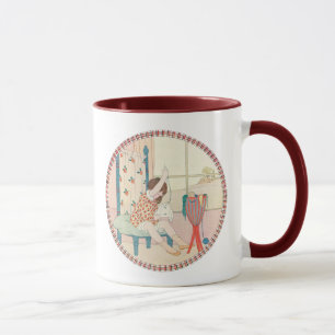 Vintage Girl and Needlework by Willebeek Le Mair Mug