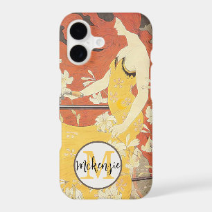 Vintage Girl Birds Birdcage Bicycle