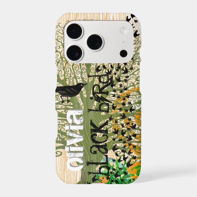 Vintage Girl  Black Bird Pattern (Back)