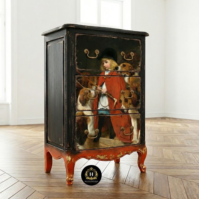 Vintage Girl Dogs Tissue Paper (Creator Uploaded)