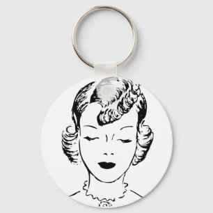 VIntage Girl Key Ring