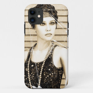 Vintage Girl, Old Photo Effect iPhone 11 Case