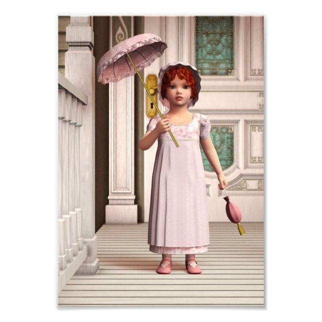 Vintage Girl - Sweet Retro Victorian Style Art Photo Print (Front)