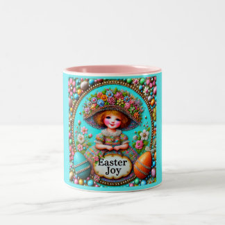 VINTAGE GIRL~ Very Sweet Two-Tone Coffee Mug