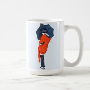 Vintage Girl With Umbrella Coffee Mug