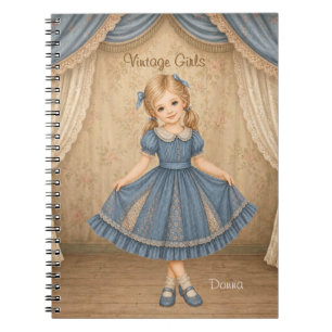 Vintage Girls Notebook with Donna