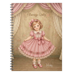 Vintage Girls Notebook with Mary