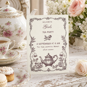Vintage Girls Tea Party Invitation