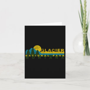 Vintage Glacier Bay National Park Mountain Sunset Card