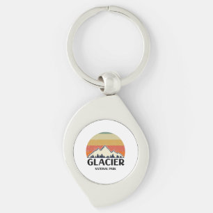 Vintage Glacier National Park Key Ring