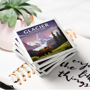 Vintage Glacier National Park Magnet