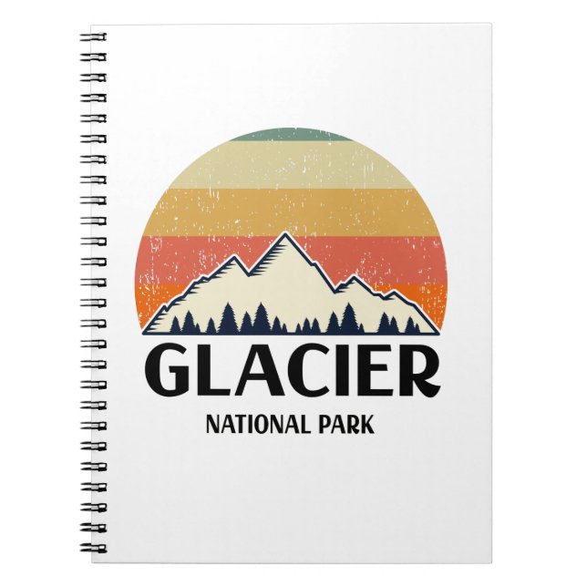 Vintage Glacier National Park Notebook (Front)