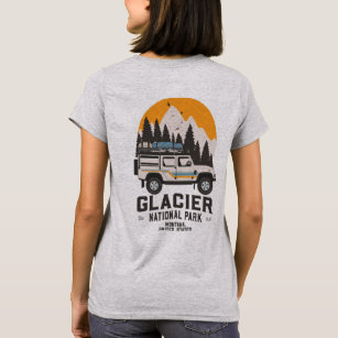 Vintage Glacier National Park Road Trip Montana  T-Shirt