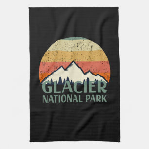 Vintage Glacier National Park Tea Towel