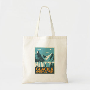 Vintage Glacier National Park Tote Bag