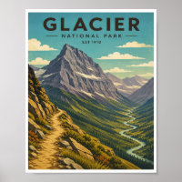 Vintage Glacier National Park Travel