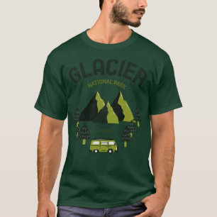 Vintage Glacier US National Park Montana T-Shirt