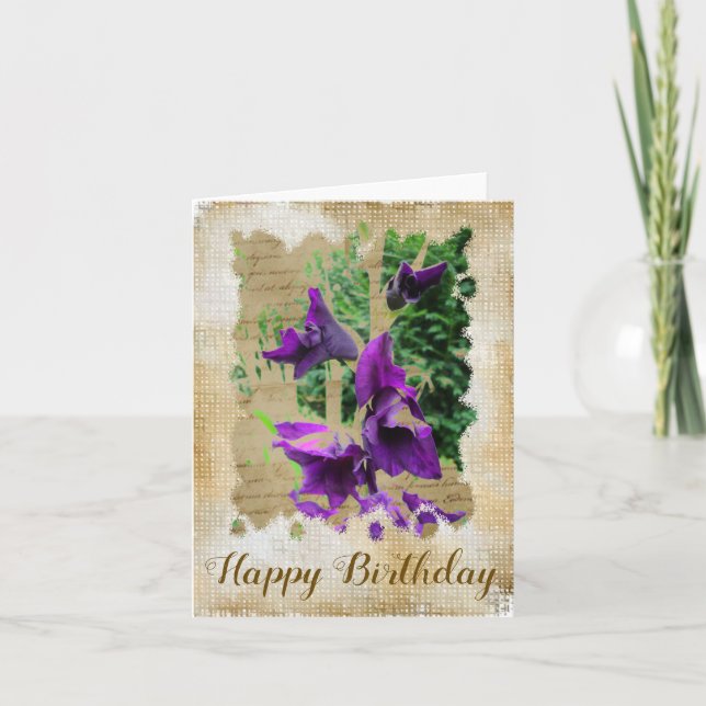 Vintage Gladiole Card (Front)