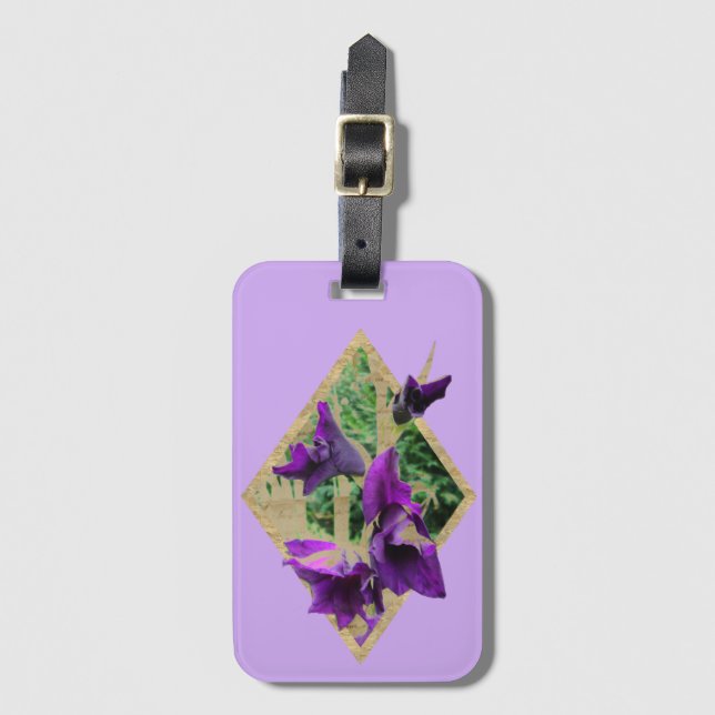 Vintage Gladiole  Gepäckanhänger Luggage Tag (Front Vertical)